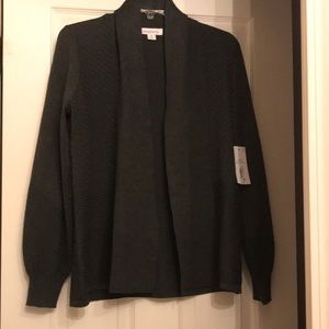 NWT Liz Claiborne PS Gray Cardigan